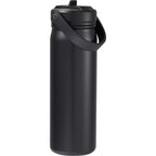 Carpo Insulated Straw Bottle, 20 oz Full Color - Black - Back 2
