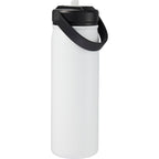 Carpo Insulated Straw Bottle, 20 oz Full Color - White - Back 2
