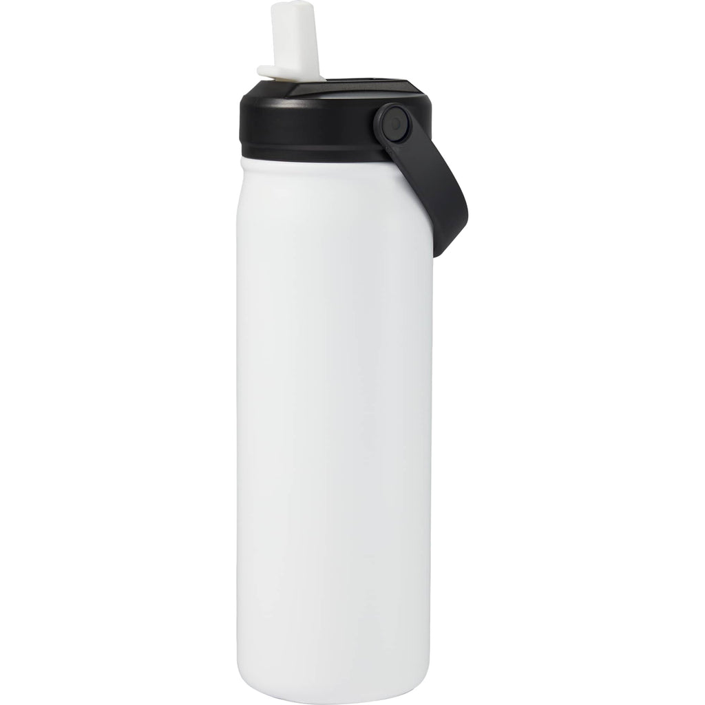 Carpo Insulated Straw Bottle, 20 oz Full Color - White - Left Angle