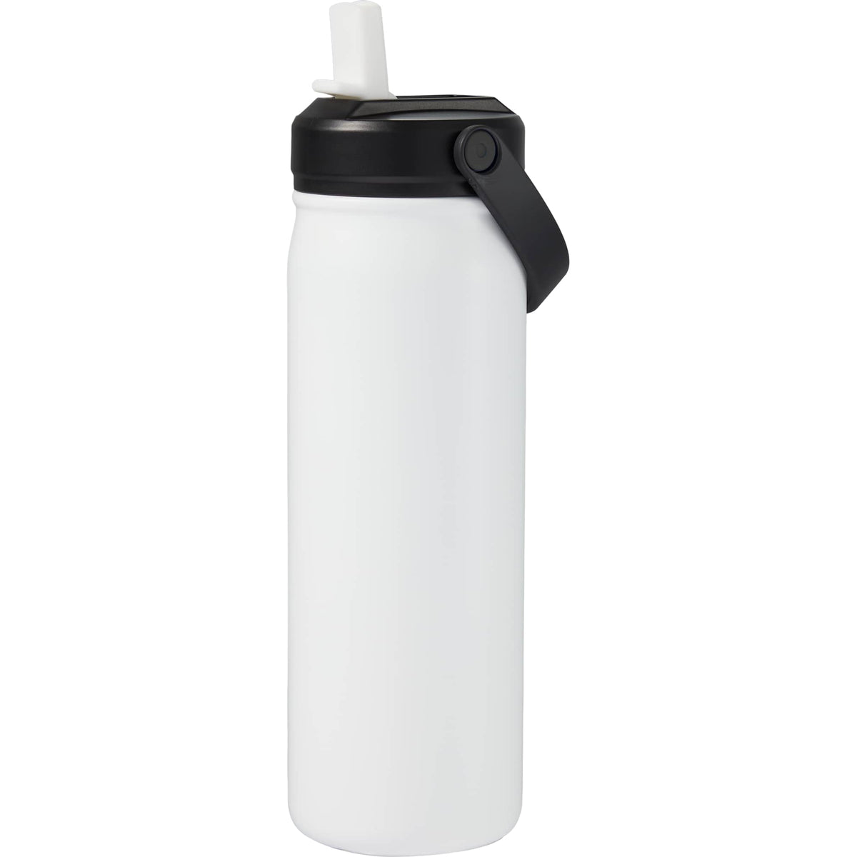 Carpo Insulated Straw Bottle, 20 oz Full Color - White - Left Angle