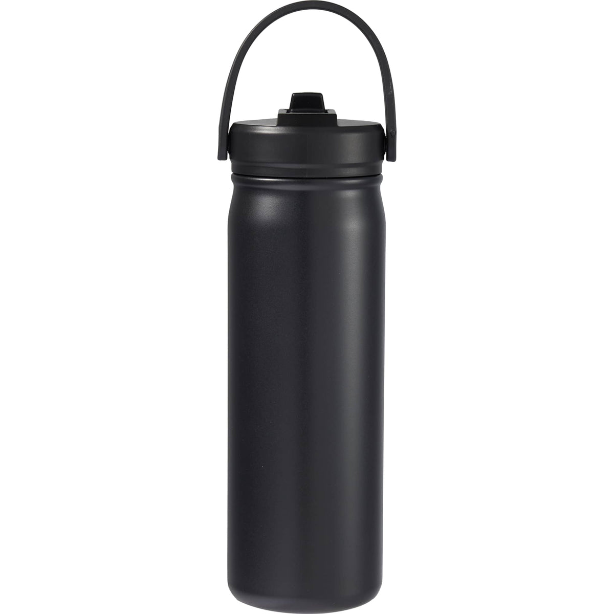 Carpo Insulated Straw Bottle, 20 oz Laser Engraving - Black - Back