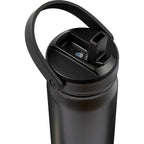Carpo Insulated Straw Bottle, 20 oz Laser Engraving - Black - Detail