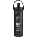Carpo Insulated Straw Bottle, 20 oz Laser Engraving - Black - Front