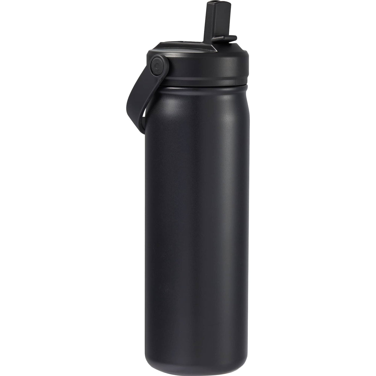 Carpo Insulated Straw Bottle, 20 oz Laser Engraving - Black - Right Angle