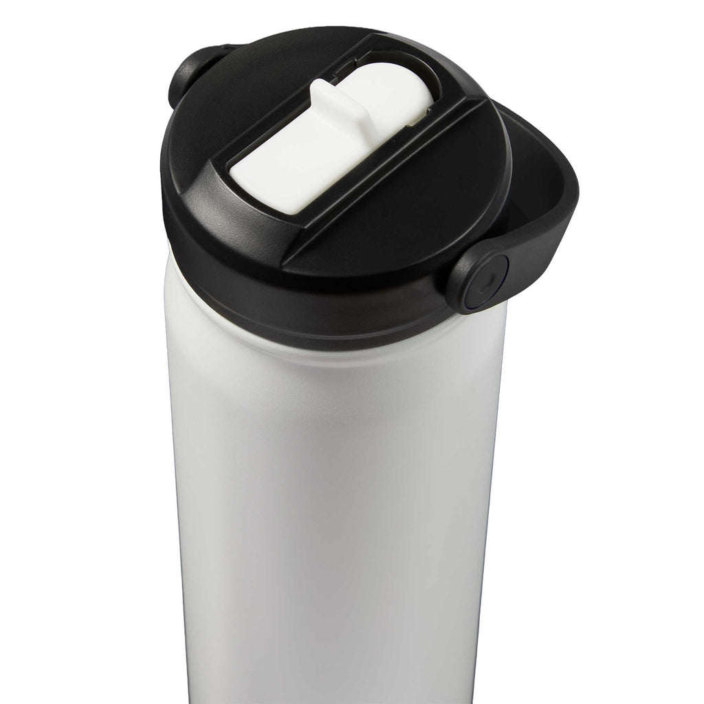 Carpo Insulated Straw Bottle, 20 oz Laser Engraving - White - Detail 2