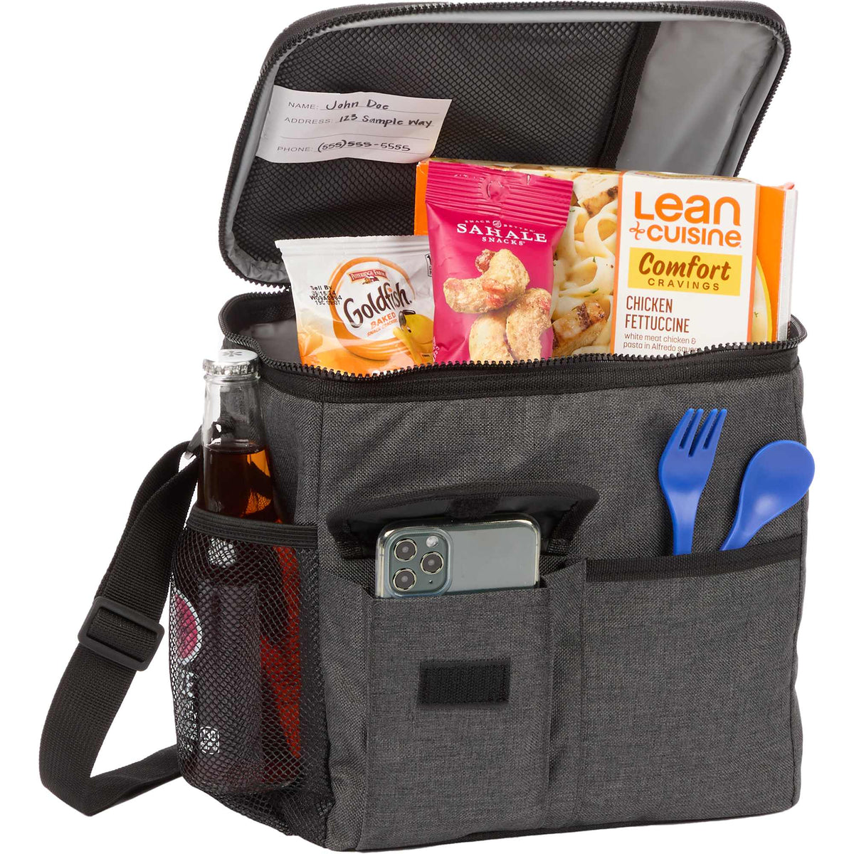 Carry-All Recycled Cooler for 18 Cans Transfer - Charcoal - Propped