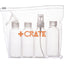 Carry-On Toiletry Bottle Kit with Clear Pouch - Clear - Front