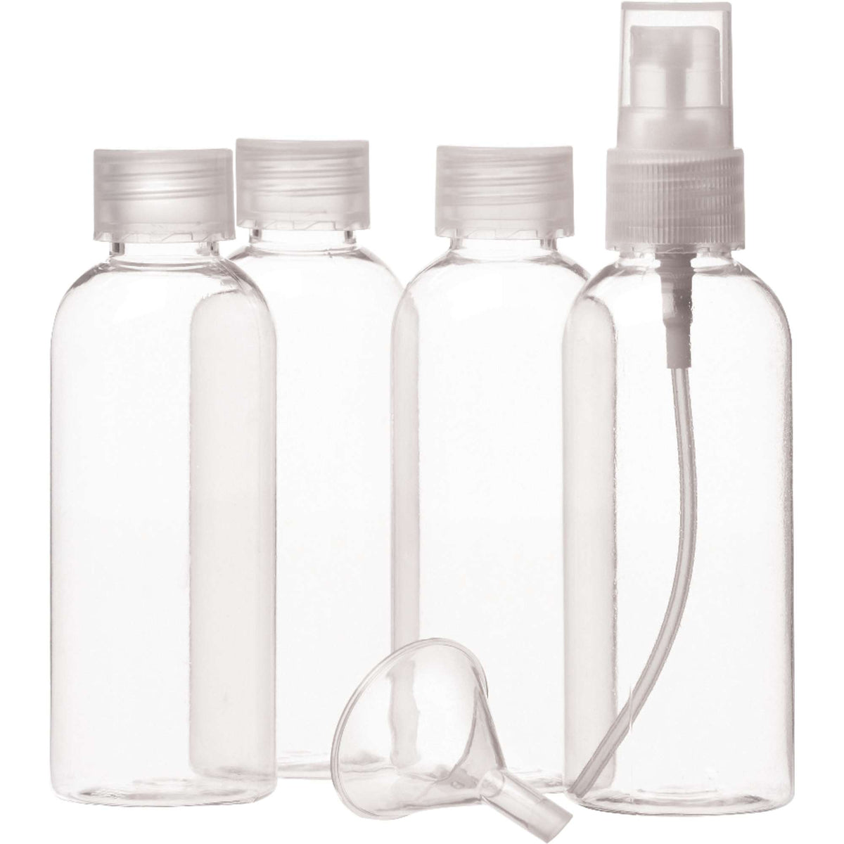 Carry-On Toiletry Bottle Kit with Clear Pouch - Clear - Photo