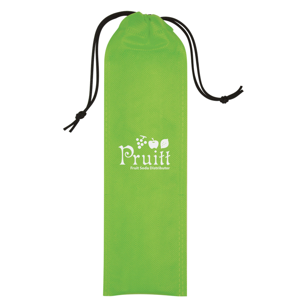 Carrying Pouch, Non-Woven - Lime Green - Silk Screen