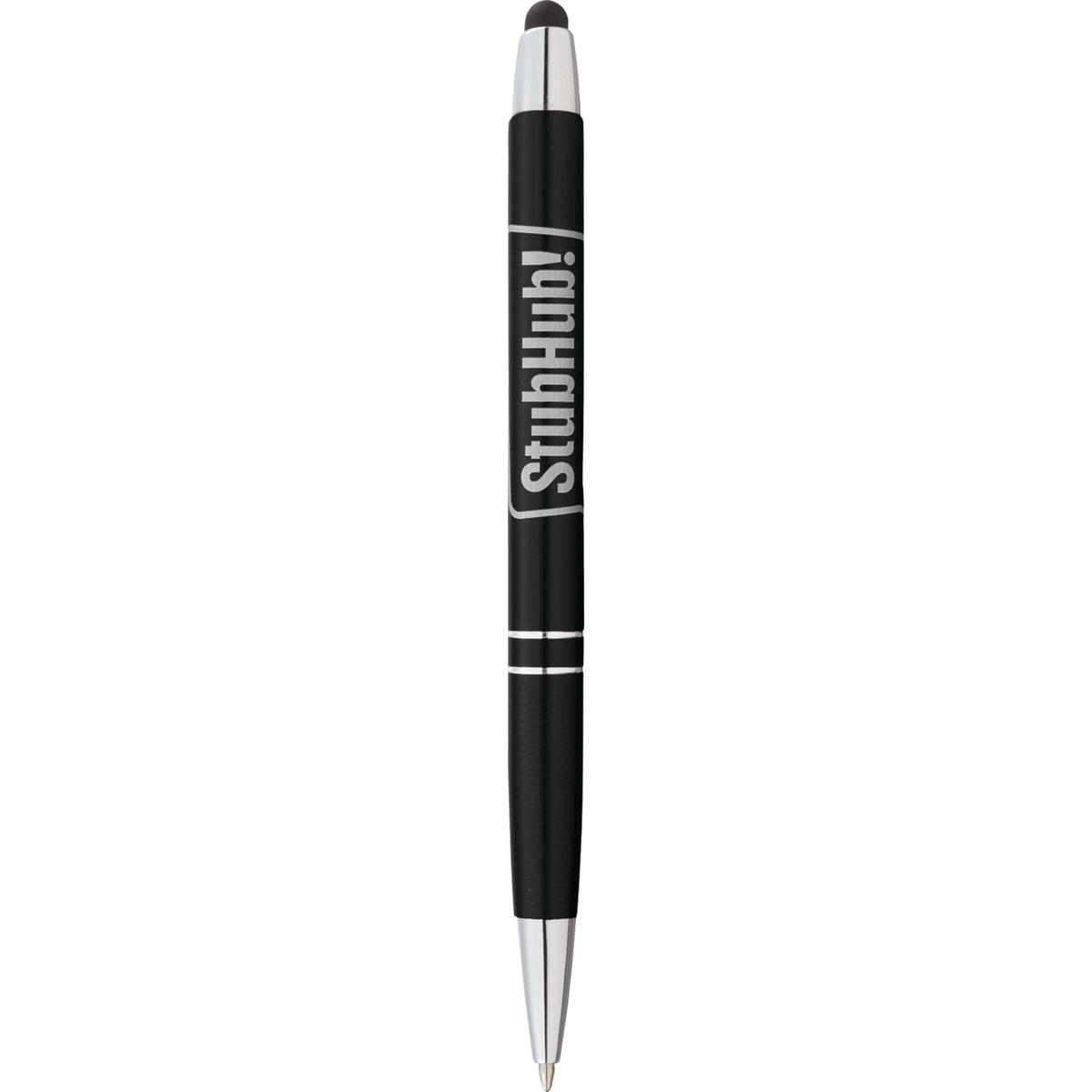 Carson Aluminum Ballpoint Pen with Stylus - Black - Photo