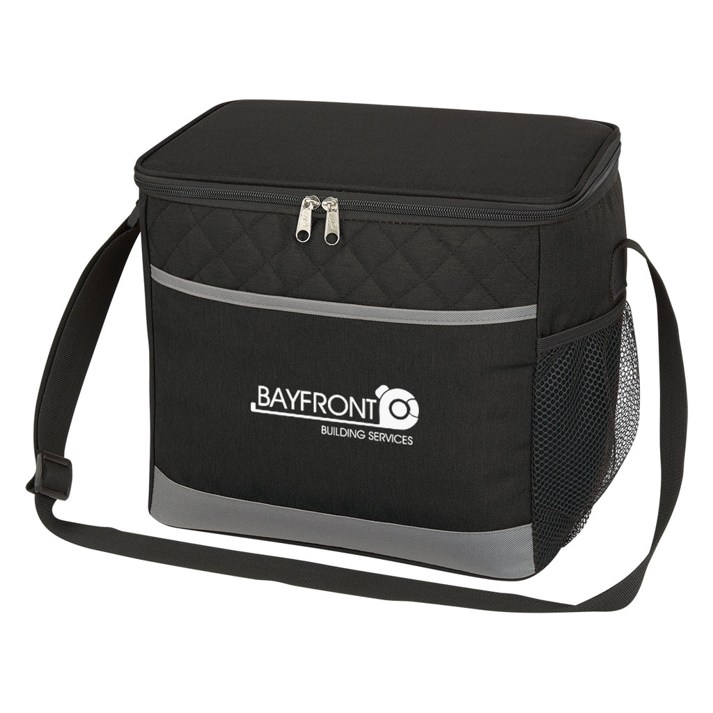 Carter Cooler Bag, Quilted - Black - Silk Screen