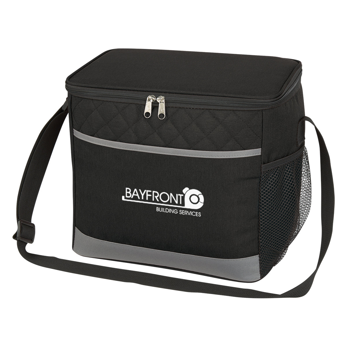 Carter Cooler Bag, Quilted - Black - Silk Screen