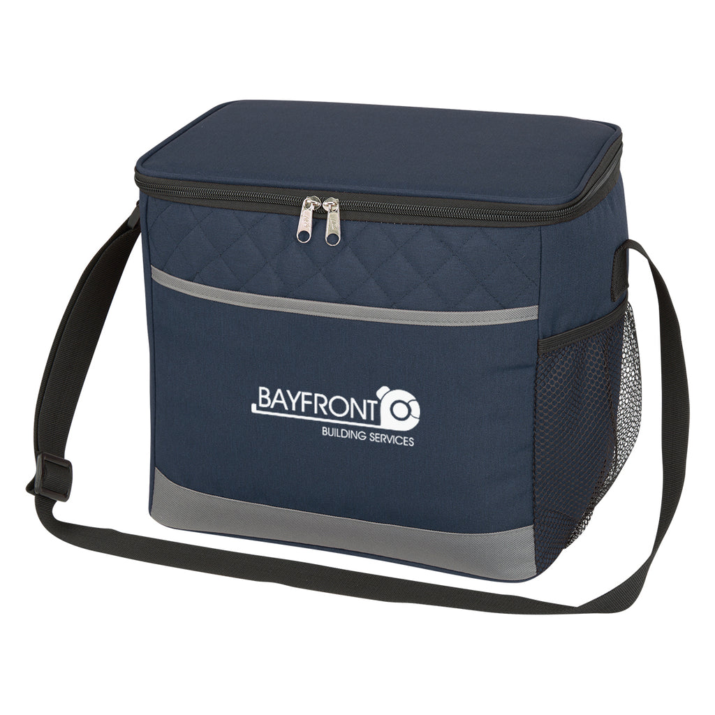 Carter Cooler Bag, Quilted - Navy - Silk Screen