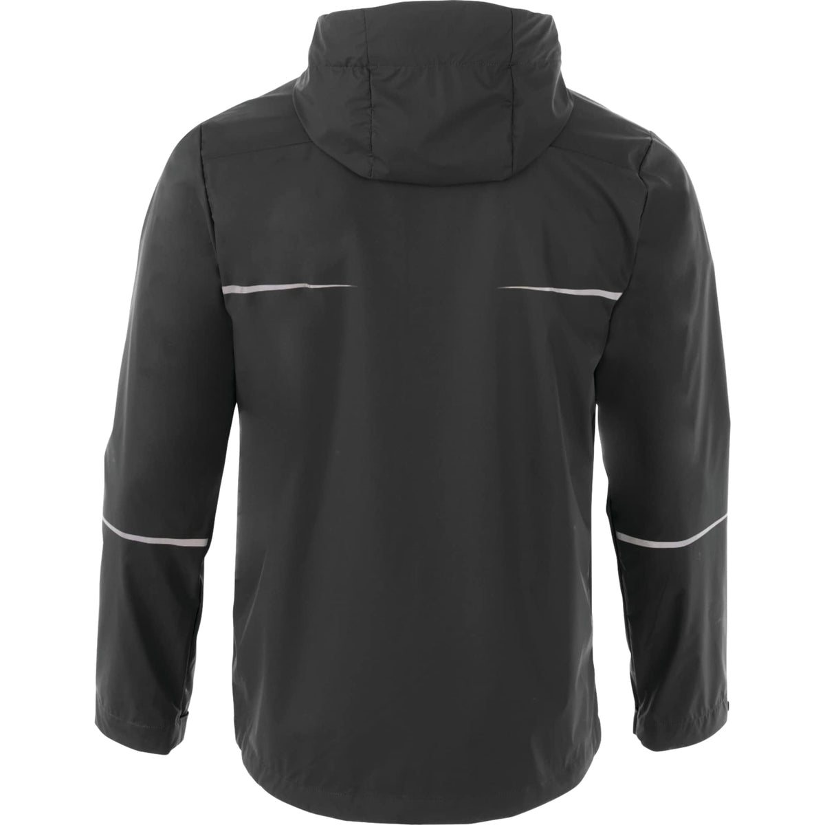 Cascade Lightweight Rain Jacket for Men Embroidery - Black - Back Flat