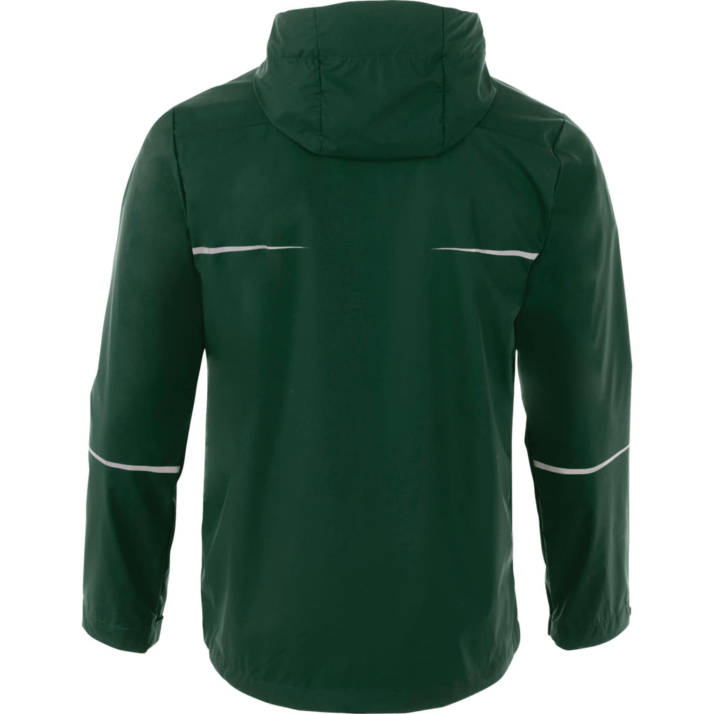 Cascade Lightweight Rain Jacket for Men Embroidery - Forest Green - Back Flat