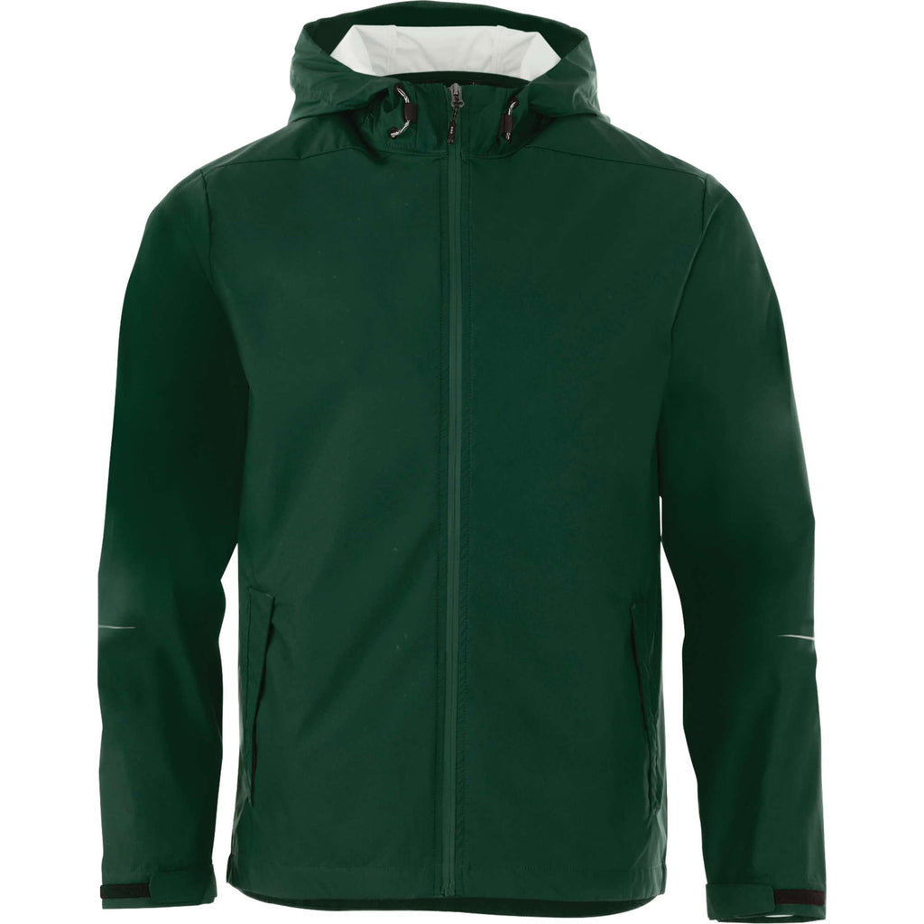 Cascade Lightweight Rain Jacket for Men Embroidery - Forest Green - Front Flat