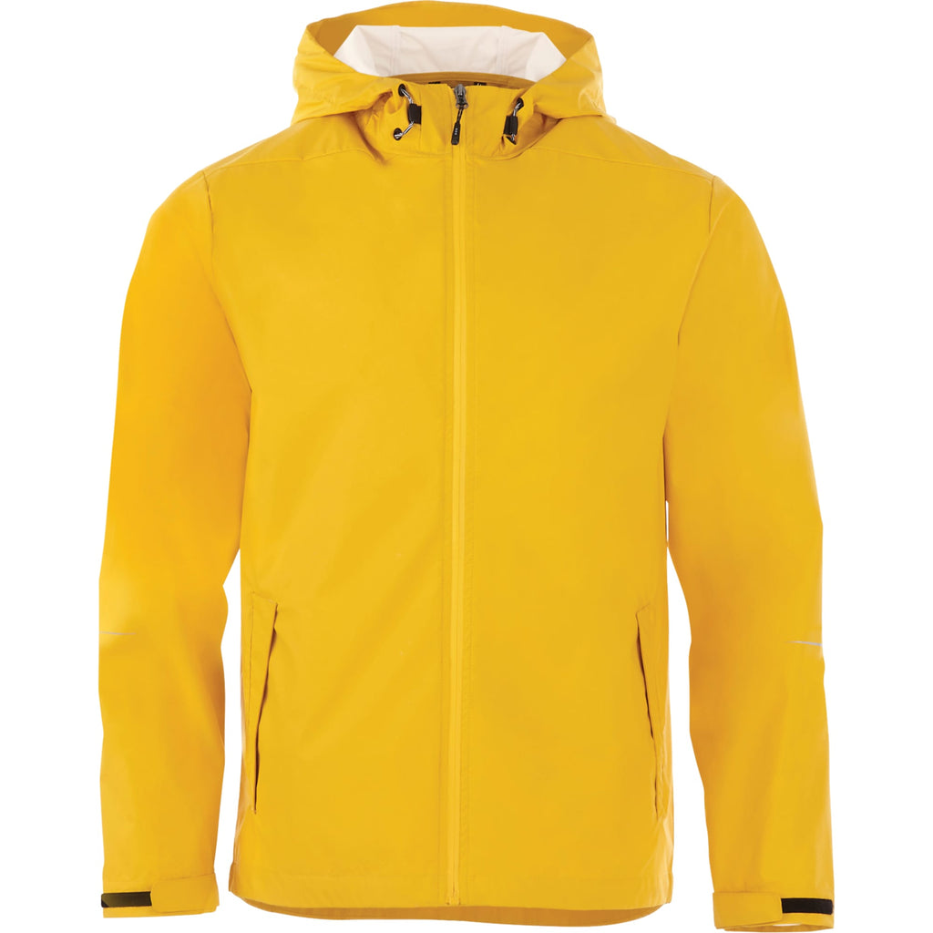 Cascade Lightweight Rain Jacket for Men Embroidery - Yellow - Front Flat