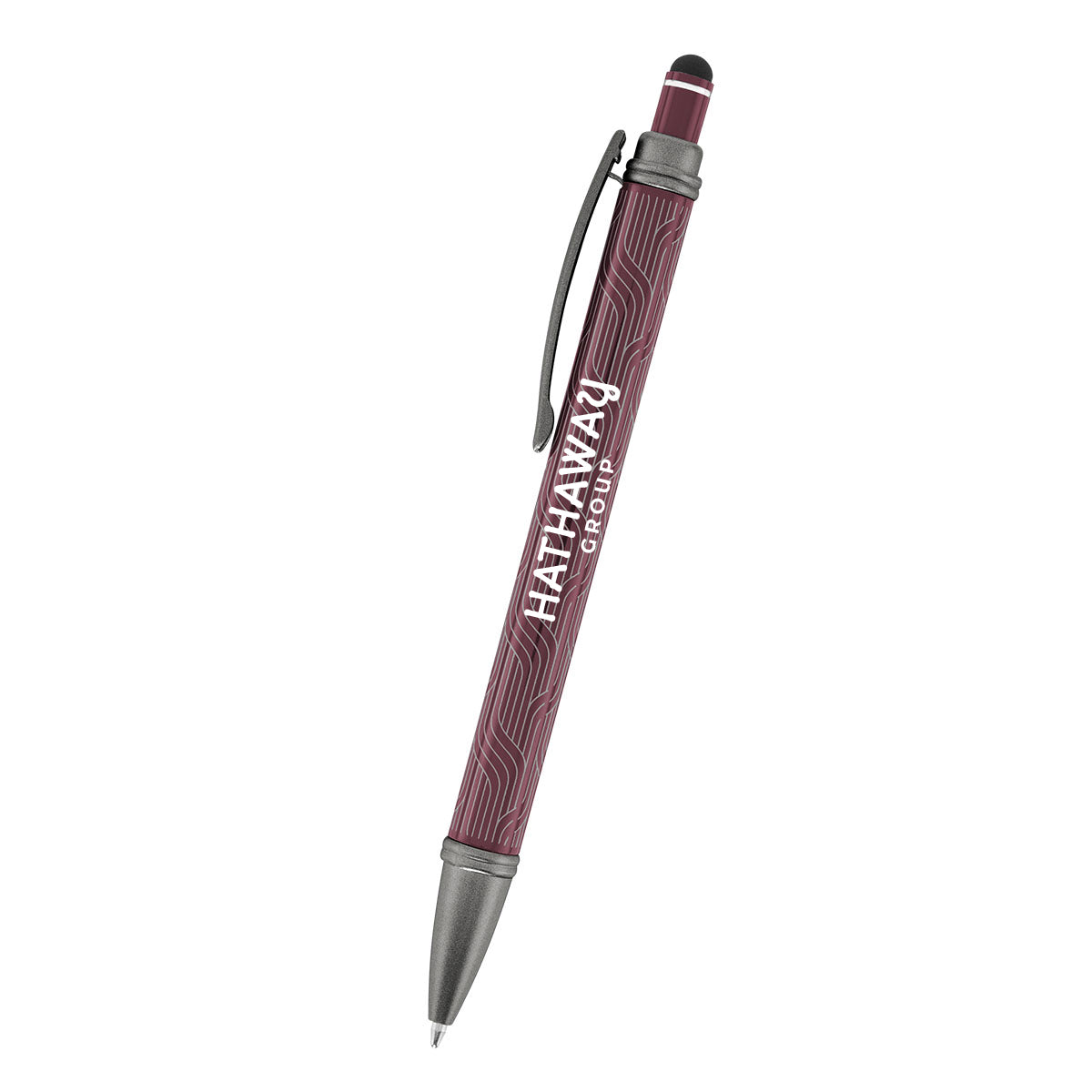 Cascade Pen in Recycled Aluminum - Burgundy - Laser