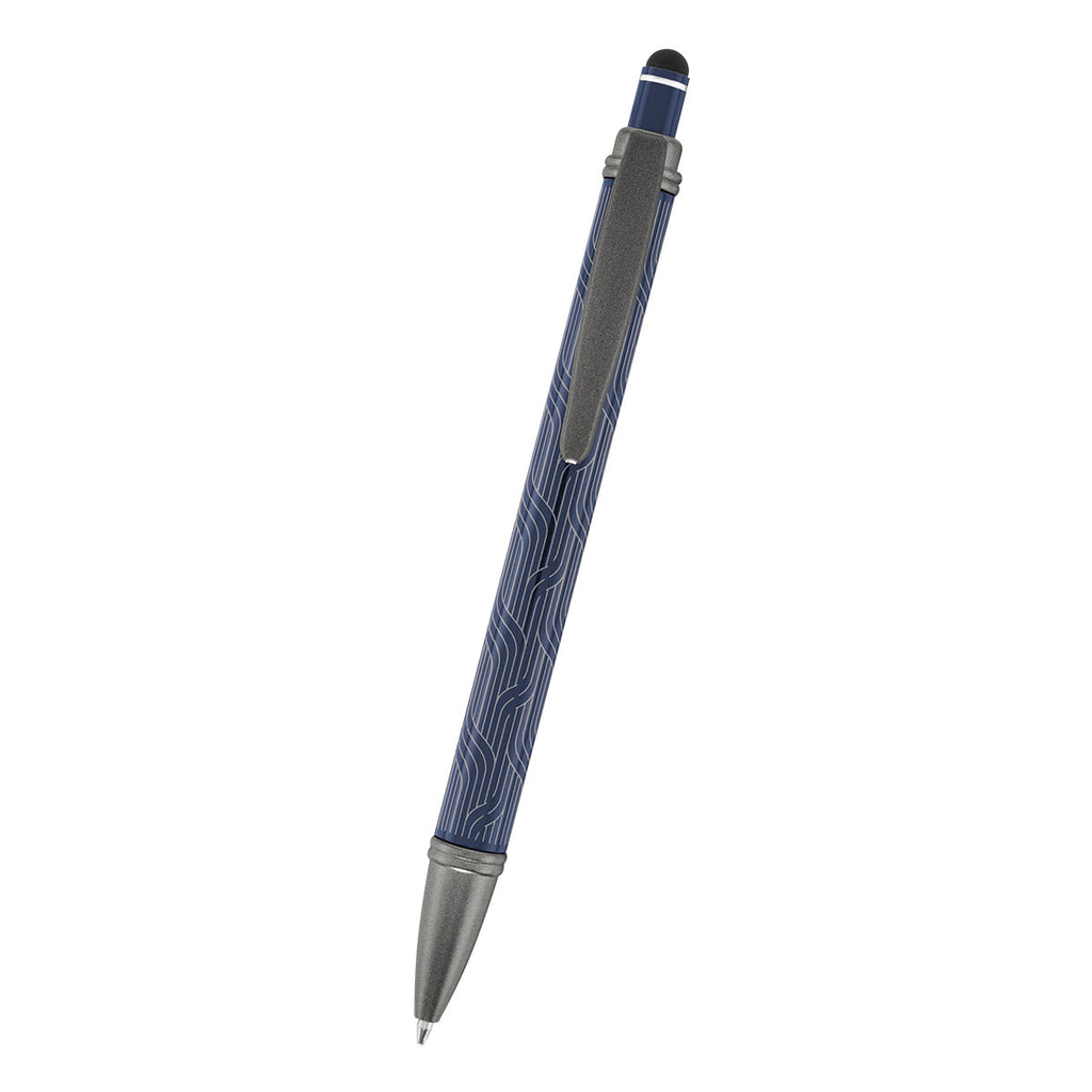 Cascade Pen in Recycled Aluminum - Dark Blue - Front