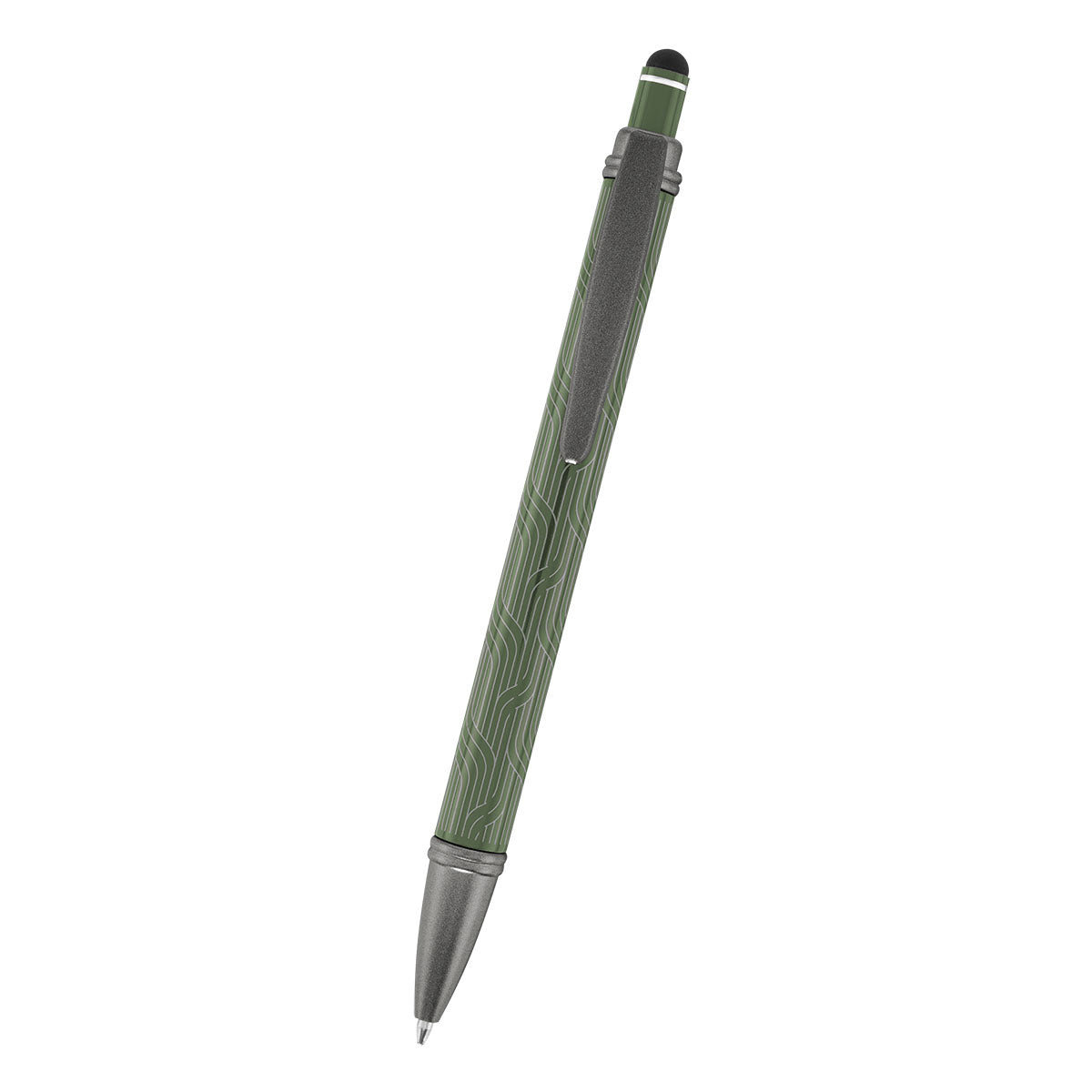 Cascade Pen in Recycled Aluminum - Olive - Front