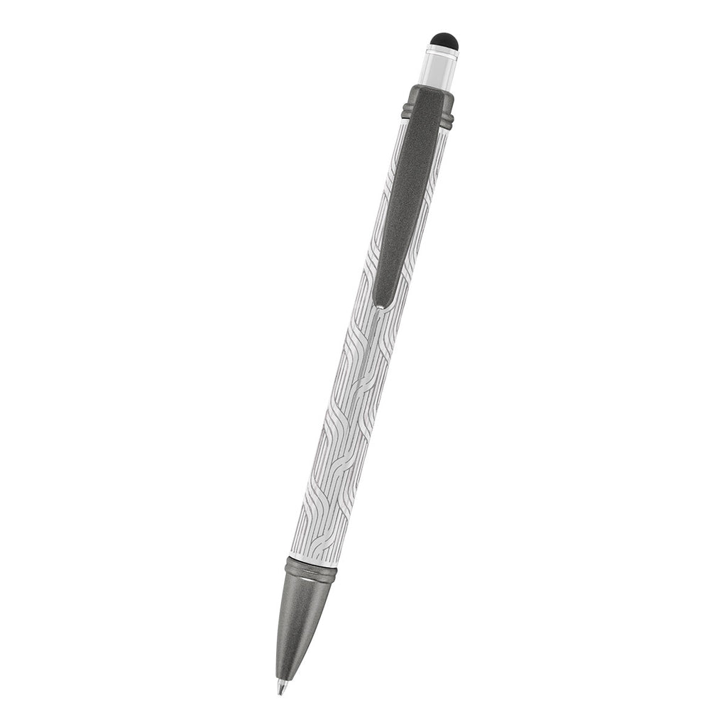 Cascade Pen in Recycled Aluminum - White - Front
