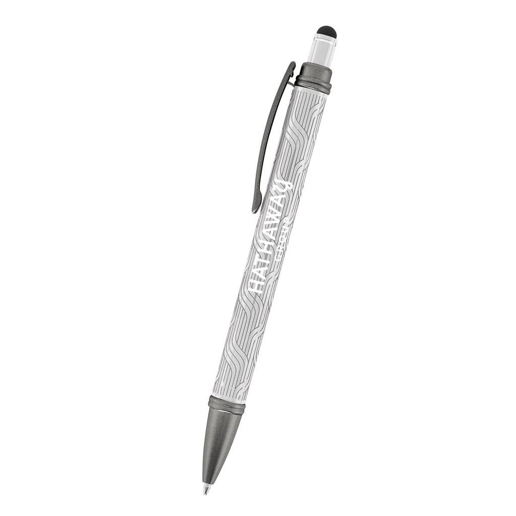 Cascade Pen in Recycled Aluminum - White - Laser