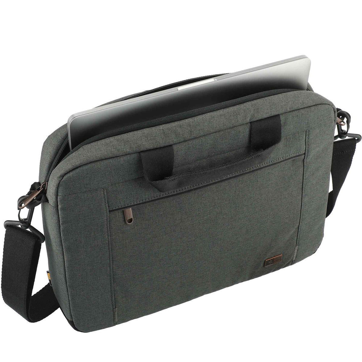 Case Logic Era Attache for 14 Inch Laptops Transfer - Charcoal - Right Angle Propped 2