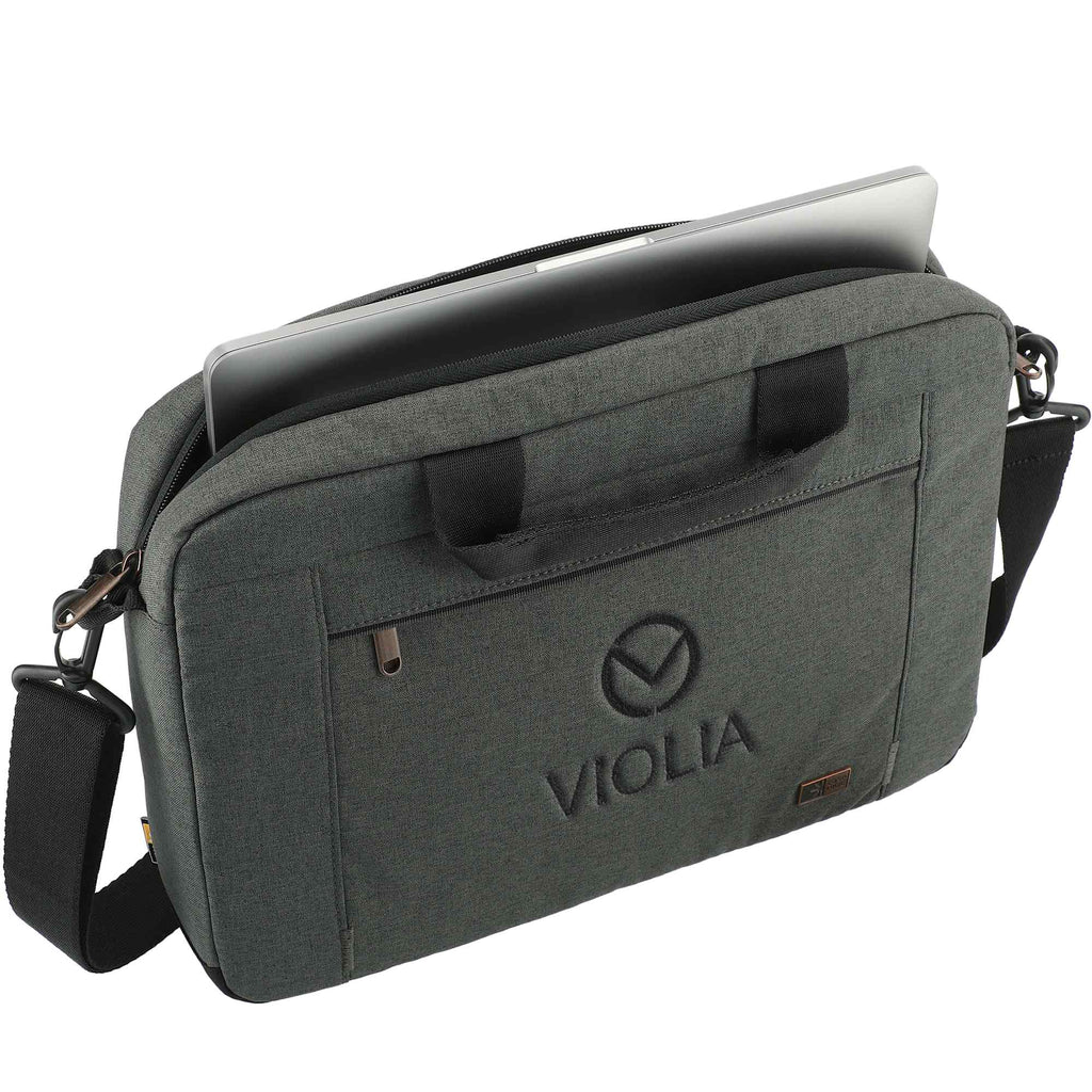 Case Logic Era Attache for 14 Inch Laptops Transfer - Charcoal - Right Angle Propped