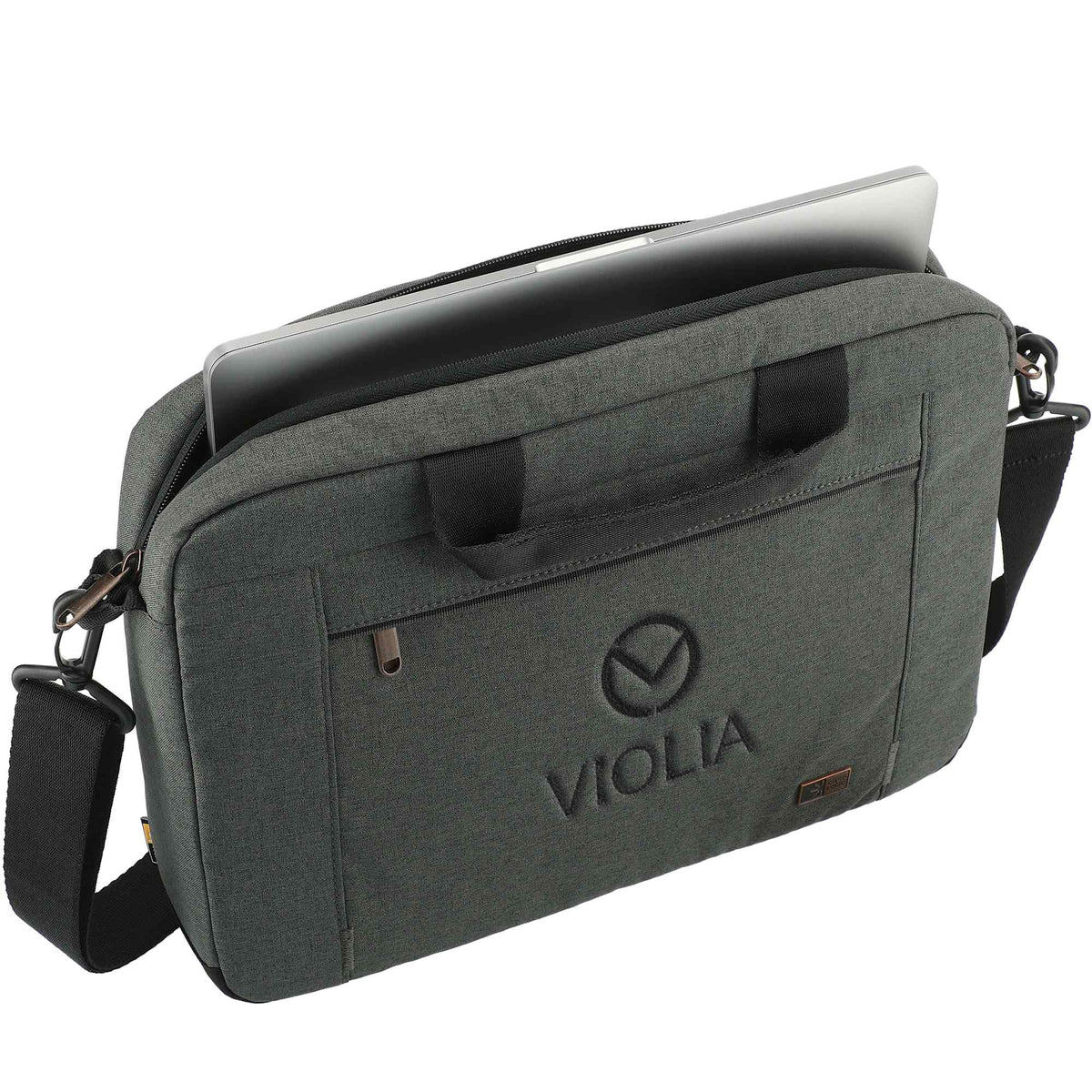 Case Logic Era Attache for 14 Inch Laptops Transfer - Charcoal - Right Angle Propped