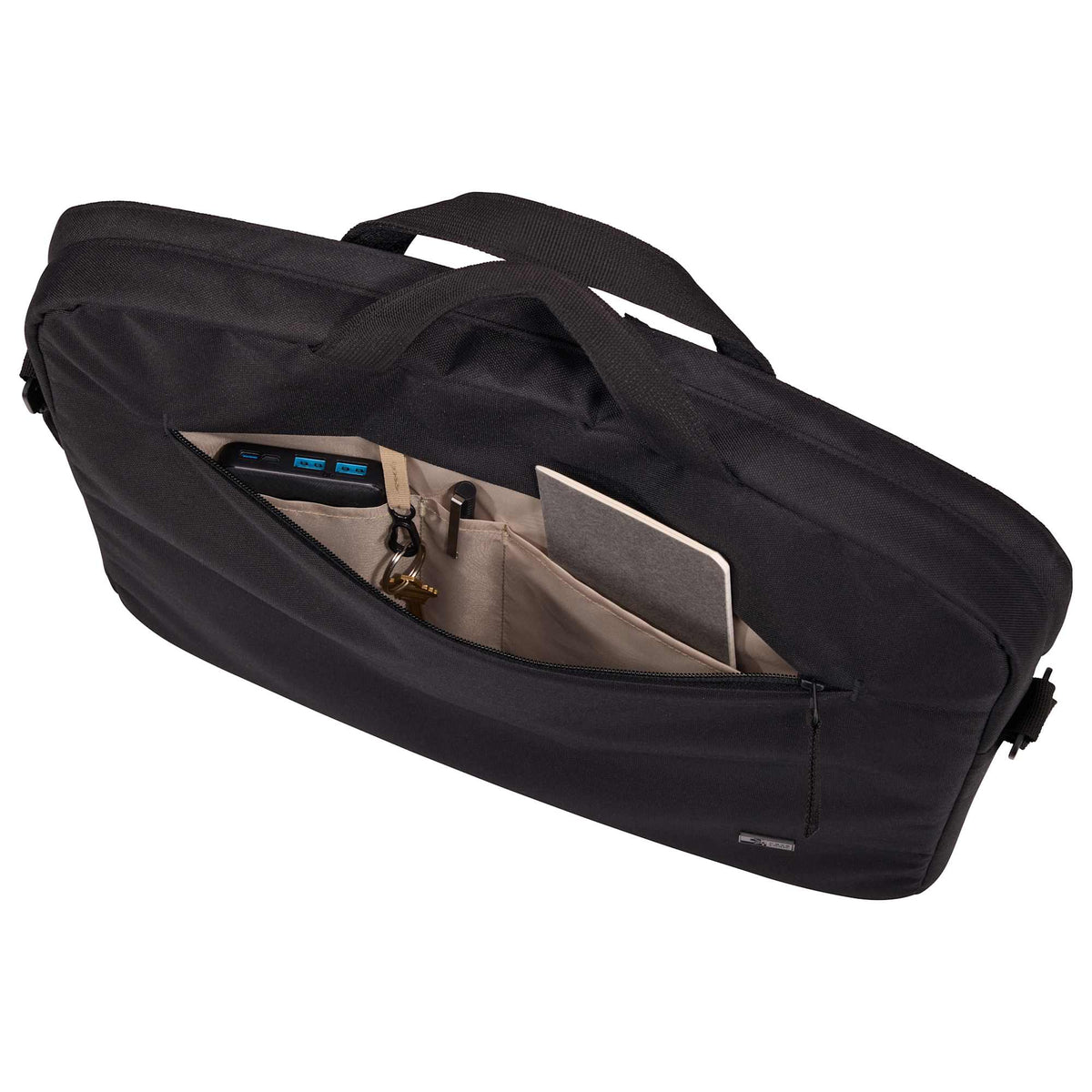 Case Logic Invigo Laptop Messenger Bag, 16 Inches Transfer - Black - Left Angle Top