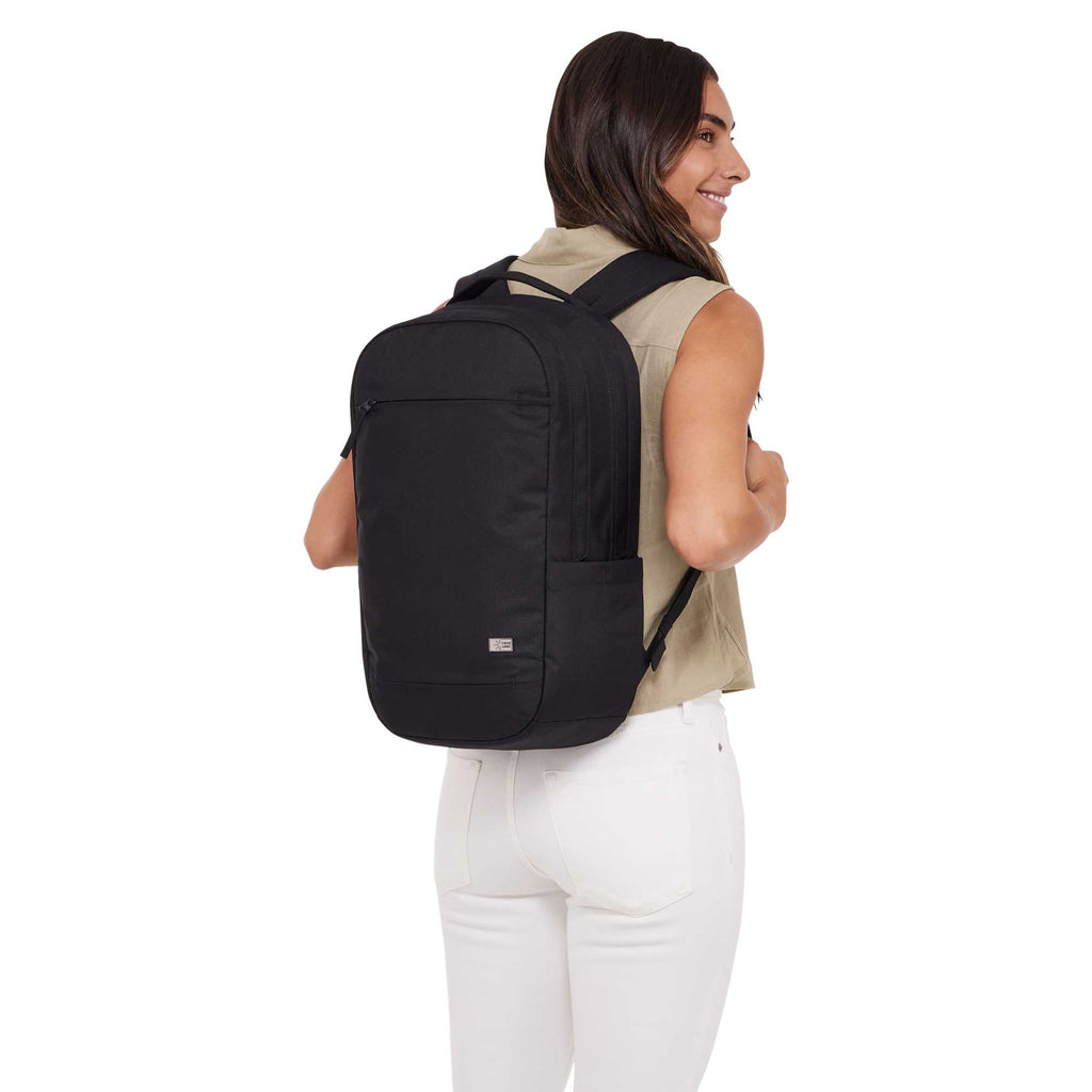 Case Logic Invigo Recycled Laptop Backpack, 16 Inch Transfer - Black - Front On Model
