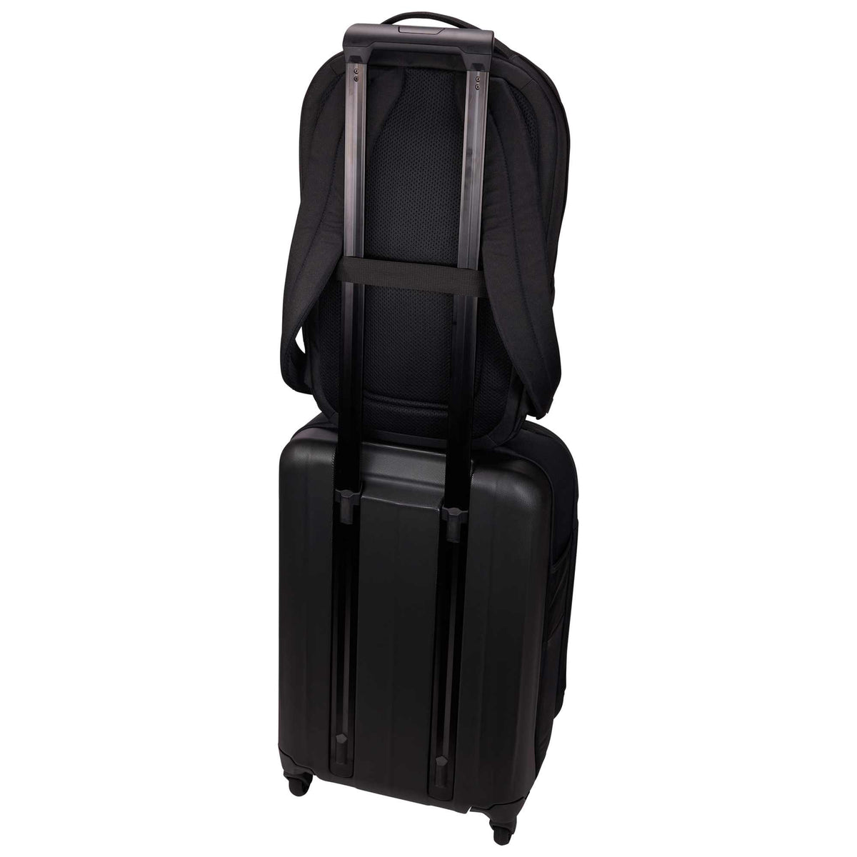 Case Logic Invigo Recycled Laptop Backpack, 16 Inch Transfer - Black - Right Angle Propped 2