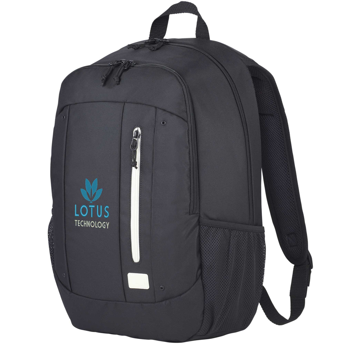 Case Logic Jaunt Recycled Backpack for 16 Inch Laptops Transfer - Black - Left Angle