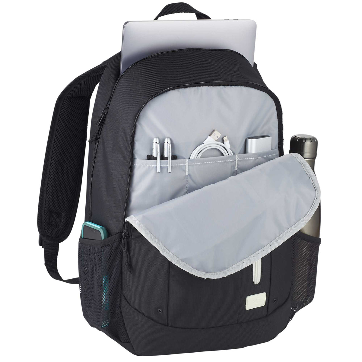 Case Logic Jaunt Recycled Backpack for 16 Inch Laptops Transfer - Black - Right Angle 3