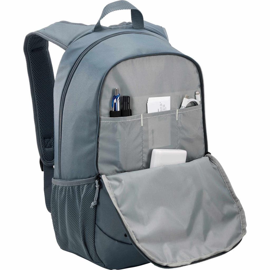 Case Logic Jaunt Recycled Backpack for 16 Inch Laptops Transfer - Gray - Right Angle Open