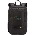Case Logic Key Laptop Backpack, 16 Inch Embroidery - Black - Front