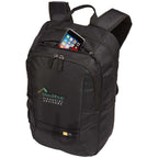 Case Logic Key Laptop Backpack, 16 Inch Embroidery - Black - Left Angle