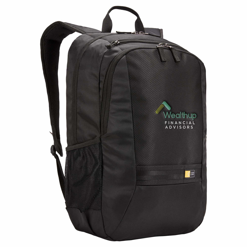 Case Logic Key Laptop Backpack, 16 Inch Embroidery - Black - Right Angle