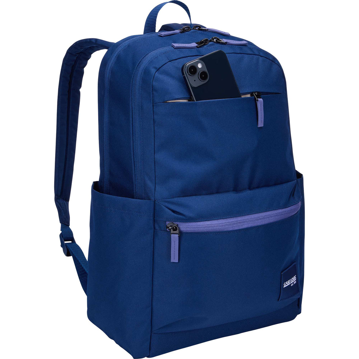 Case Logic Uplink Recycled Laptop Backpack, 26L Transfer - Navy Blue - Right Angle 2