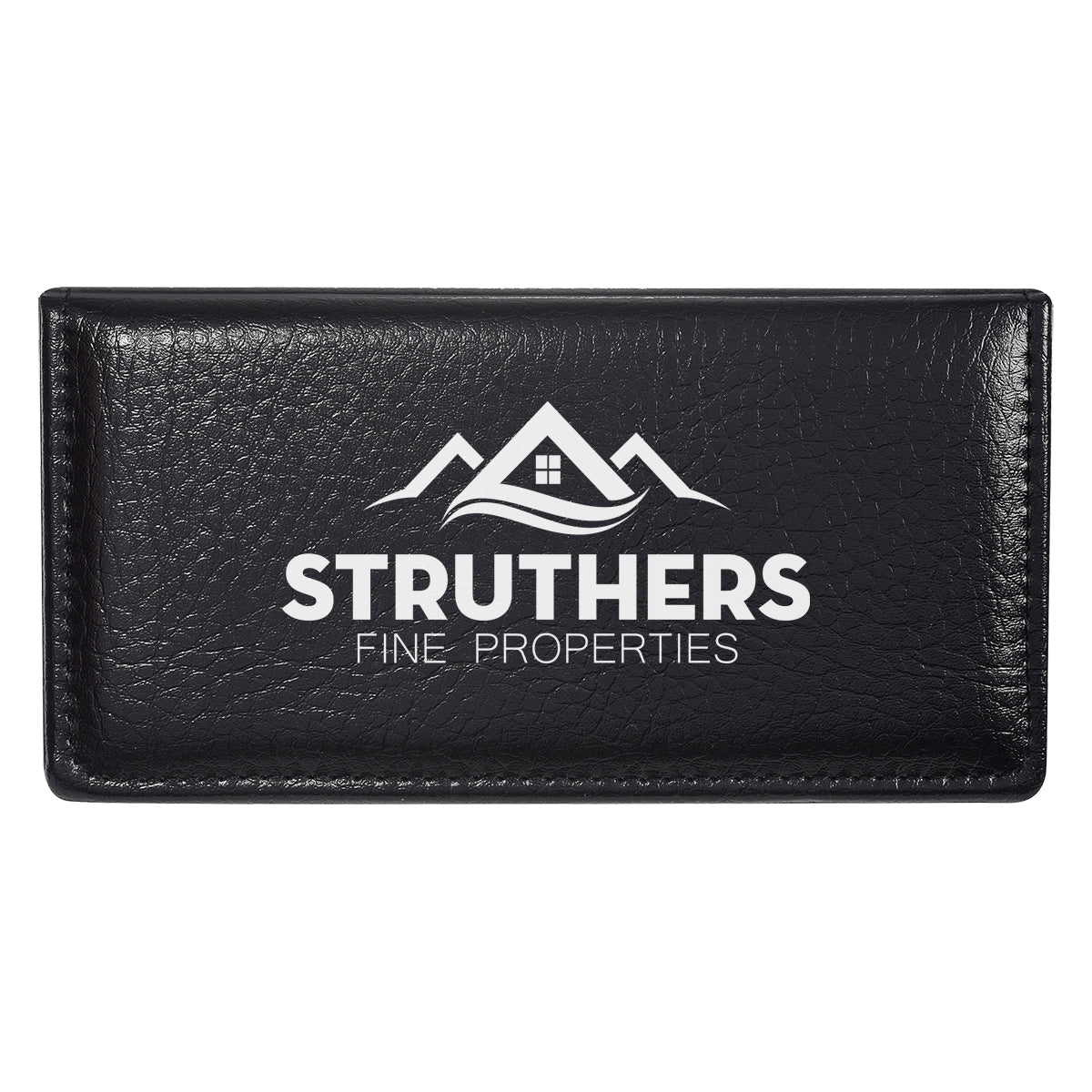 Case of Sticky Notes with Calendar, Leather Look - Black - Silk Screen