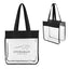 Cassie Tote Bag in Clear EVA - Clear with Black - Silk Screen