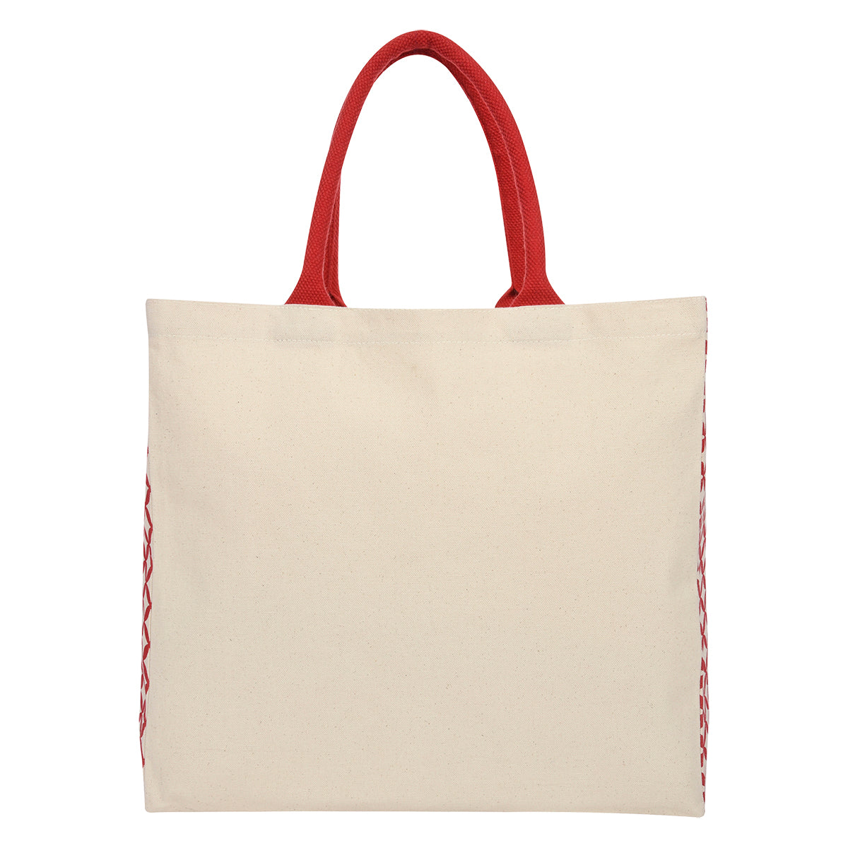 Catalina Cotton Canvas Tote Bag, 10 oz - Red - Front