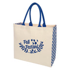 Catalina Cotton Canvas Tote Bag, 10 oz - Royal Blue - Silk Screen