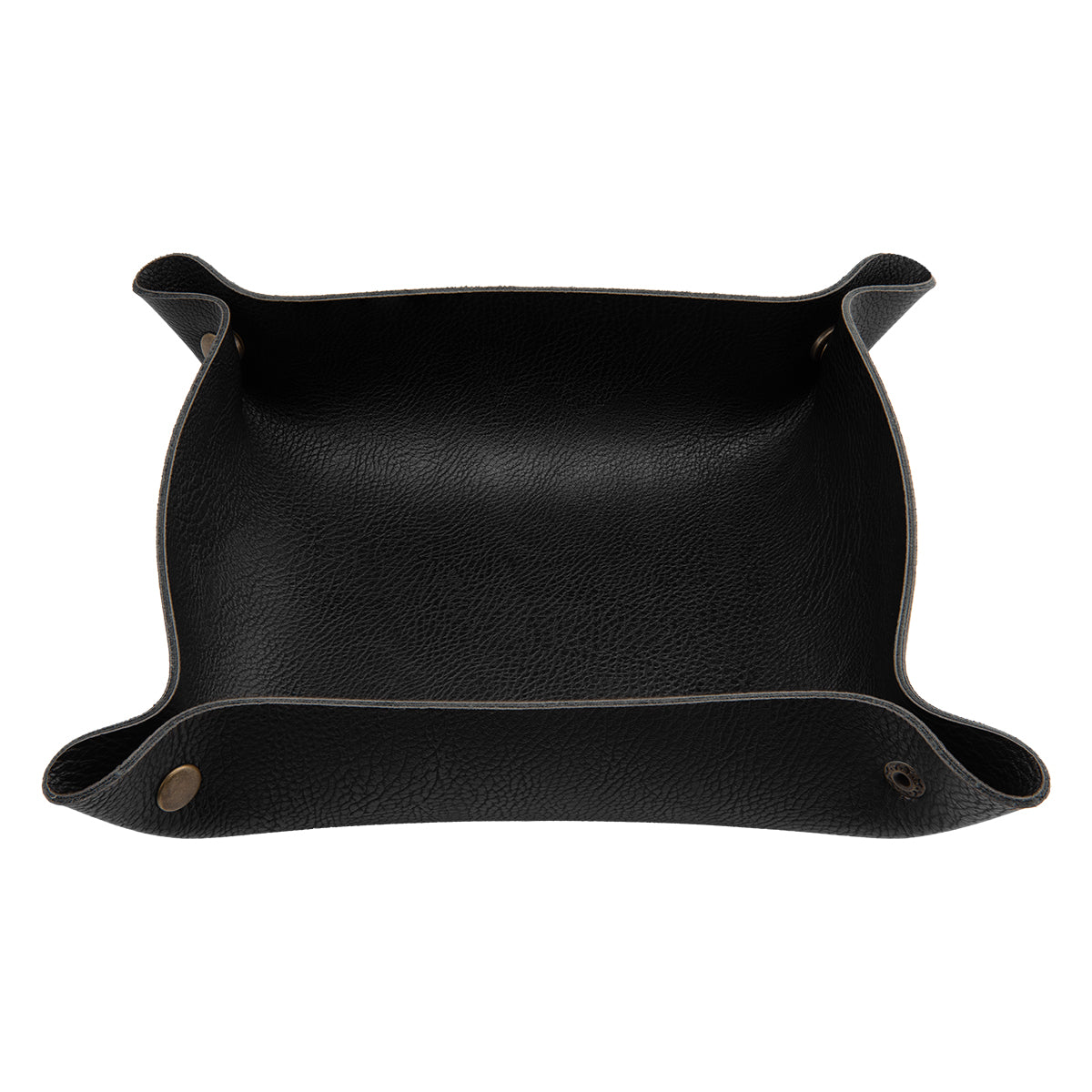Catchall Tray in Leatherette - Black - Angle