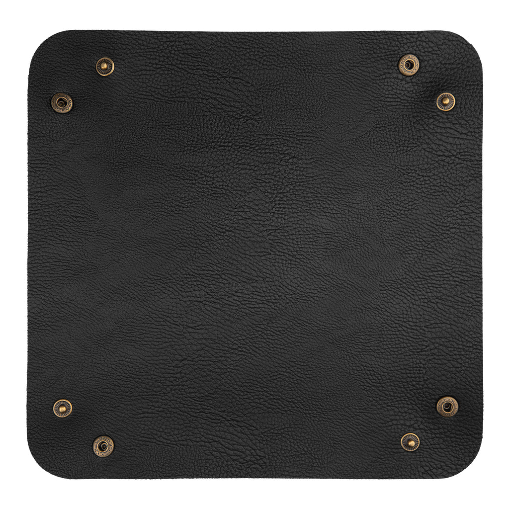 Catchall Tray in Leatherette - Black - Flat