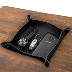 Catchall Tray in Leatherette - Black - Inuse