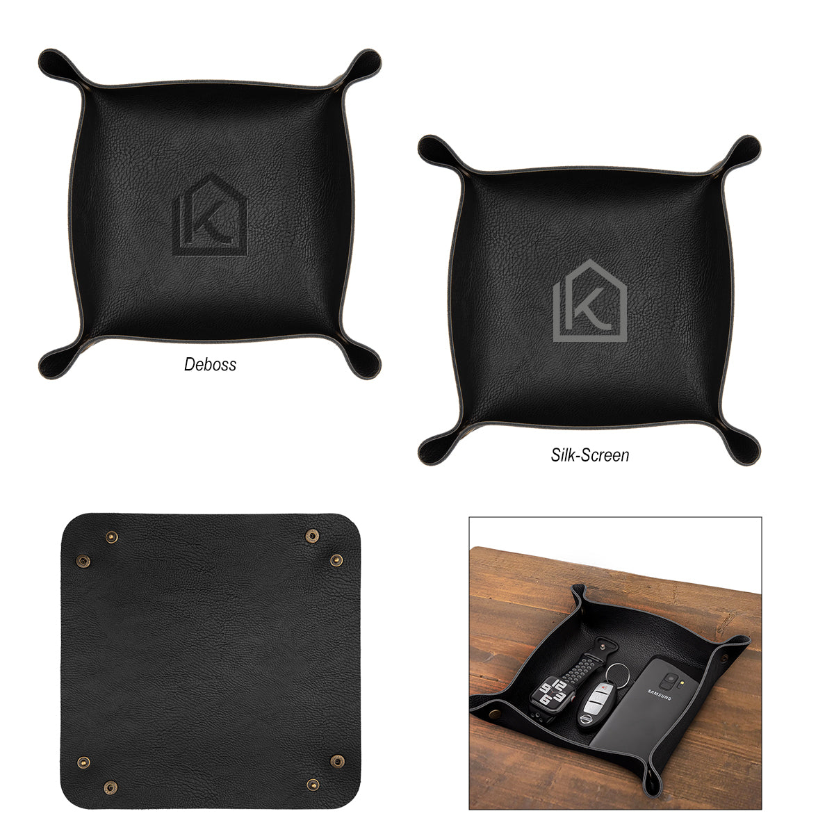Catchall Tray in Leatherette - Leatherette Catchall Tray