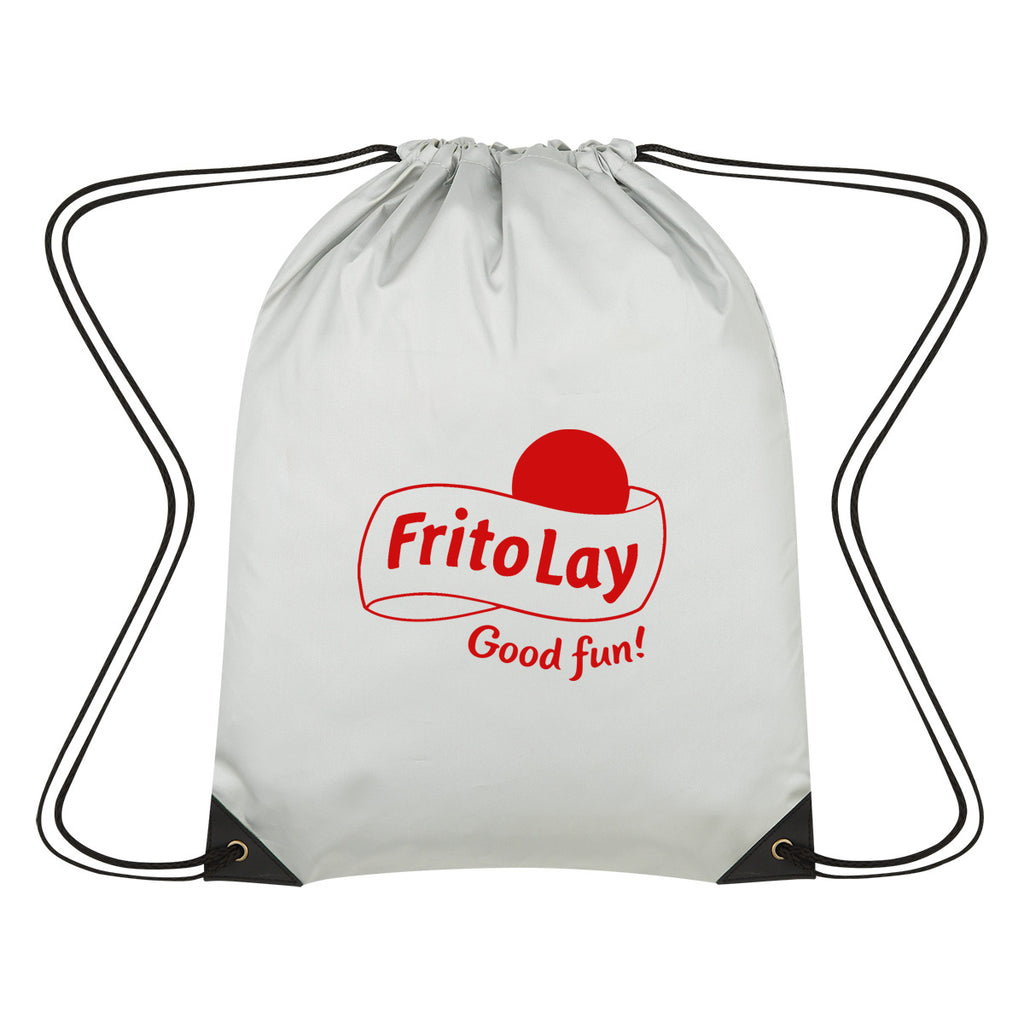Celestial Reflective Drawstring Bag, Recycled - Silk Screen