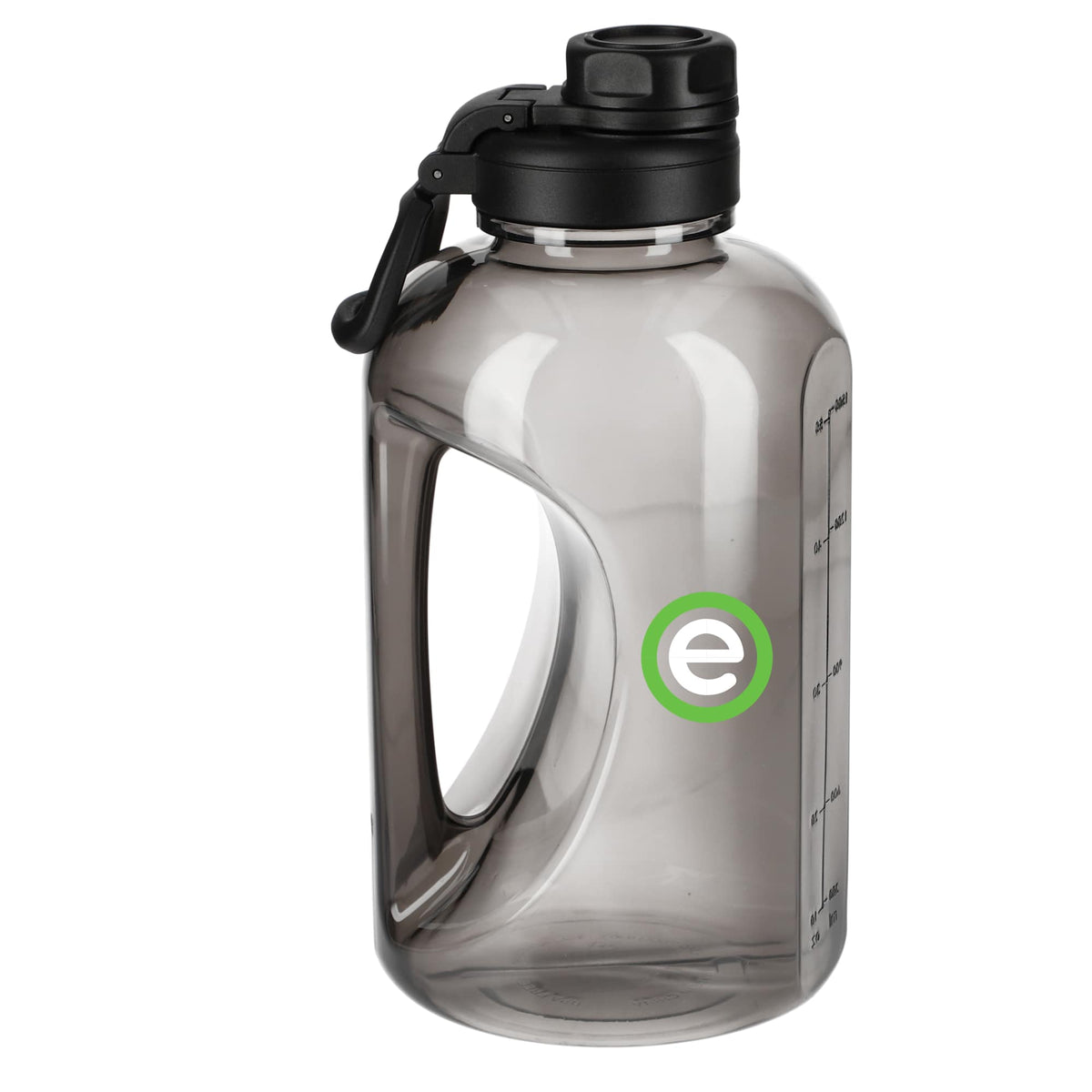 Cena Half Gallon Sports Jug in Recycled Plastic, 64 oz - Charcoal - Left Side 2