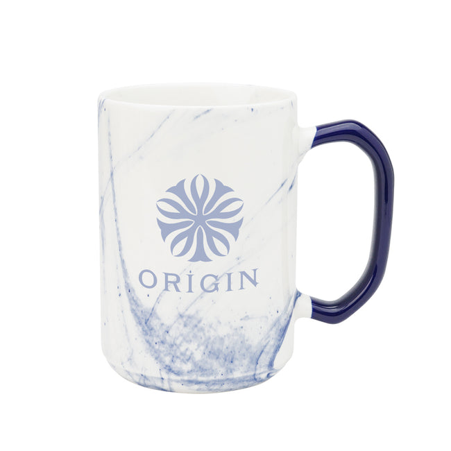 Ceramic Mug with Marble Finish, 15 oz